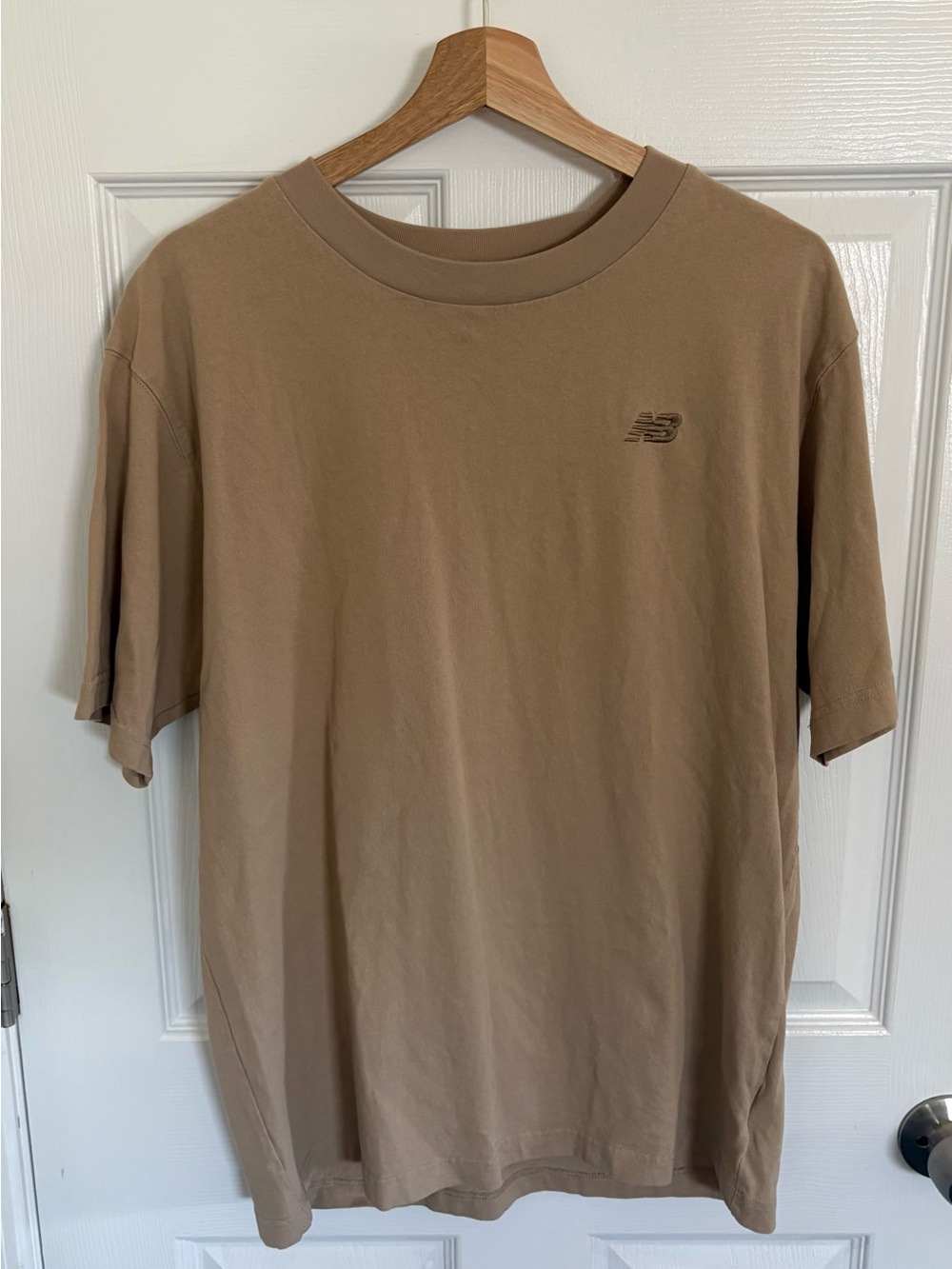 New Balance Men's Athletics Cotton T-Shirt- Stoneware- Large